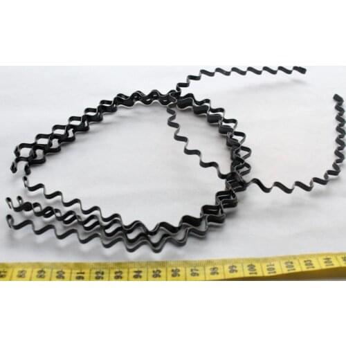 50pcs plated black metal lead and nickle free Wavy Headbands Bent Ends 4mm free shipping