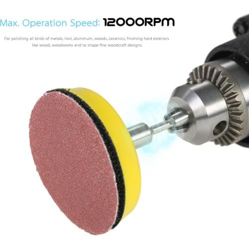 60PCS 50mm 2" Sander Disc Sanding Disk 100-2000 Grit Paper with 2inch Abrasive Polish Pad Plate for Rotary Tool