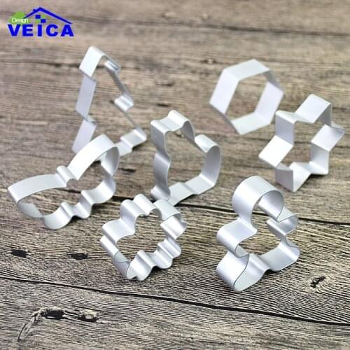 7pcs/set Fun Multi-Category Shape Cake Decorating Fondant Cutters Tool,Kitchen Cake Biscuit Craft Accessories Cookie Mold