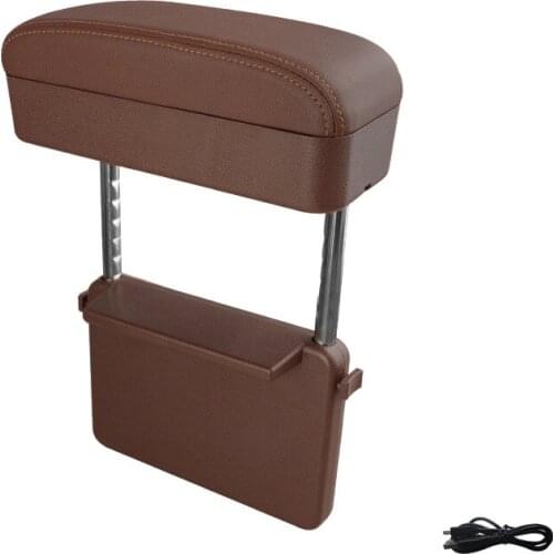 Car Multi-Functional USB Charging Storage Box Seats Large Capacity Receiving Box Car Seat Organizer Auto Seat Armrest