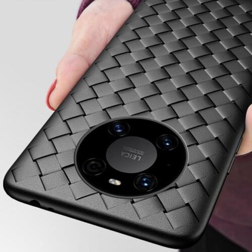 For Huawei Mate 40 Pro Plus Case Luxury BV Grid Weaving Slim soft Protective back cover case for huawei mate 40 40Pro mate40