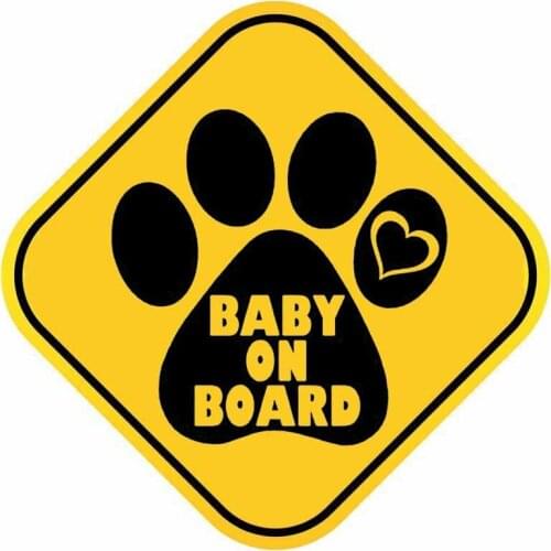 Baby Car Fashion Love Dog Paw Print Auto Sticker Accessories PVC Decorative Sunscreen Waterproof and Moisture-proof Decal