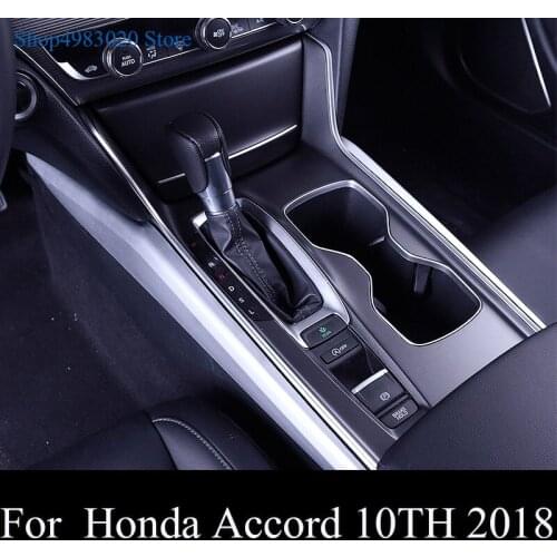 For handa accord 10th 2018 ABS Chrome Central control side block trim strips modified interior modified decoration dedicated