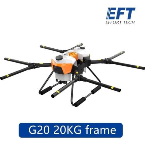 EFT G20 22kg 22L agricultural spraying drone embracing folding eight-axis quick release double water tank battery frame
