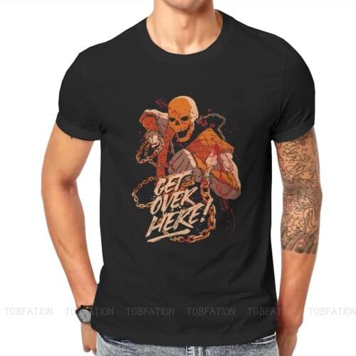 Mortal Kombat Video Game Hell Scorpion Classic T Shirt Graphic Summer Oversized Cotton Mens Clothing Harajuku O-Neck TShirt