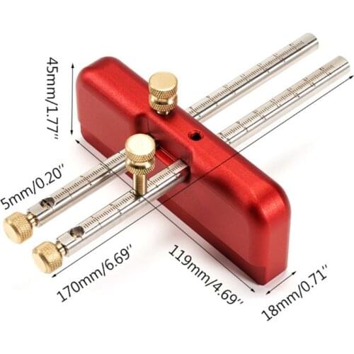 Woodworking Marker Double-head Scriber Parallel Layout Carpenter Marking Tools