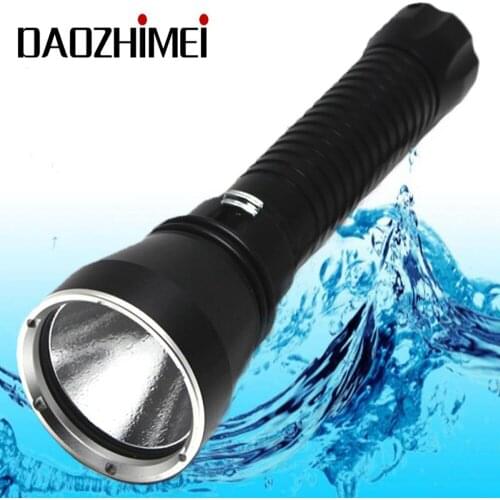 Diving LED flashlight powerful XHP70.2 Yellow/White Light 4000 Lumens 26650 Underwater Torch 100M Waterproof led diving lamp