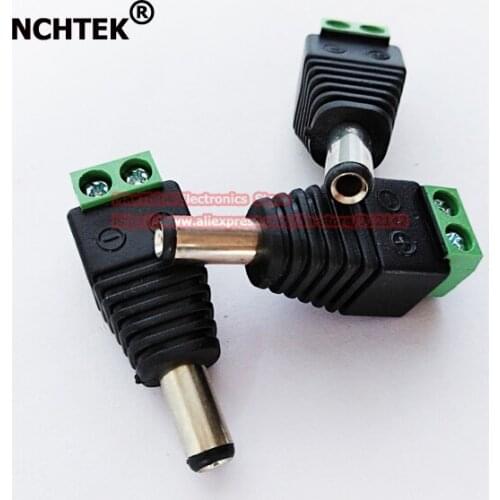 NCHTEK DC 5.5x2.5mm Male Plug for CCTV Surveillance video Power plug Terminals Block/Free shipping/20PCS