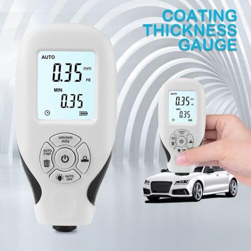 New HW-300 Digital Coating Thickness Gauge 1 Micron 0-1300 Car Paint Film Thickness MFE NFE Manual Paint Tool Without Battery