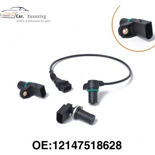 OEM 12147518628 3pcs/Set Car Intake Exhaust Cam Camshaft Crankshaft Position Sensor With O-R For BMW 12147539165 12141709616