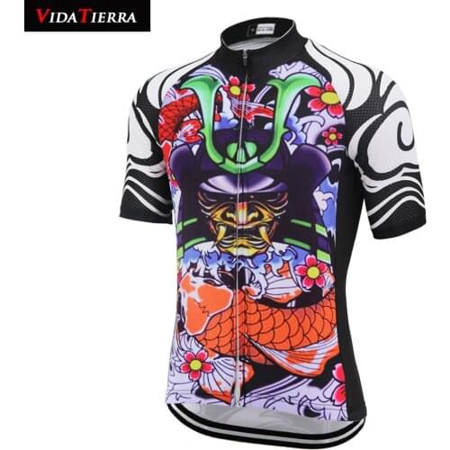 2019 VIDATIERRA HOT Colorful man cycling jersey Cartoon Clothing mtb jersey classic Chinese style Good luck More than a year