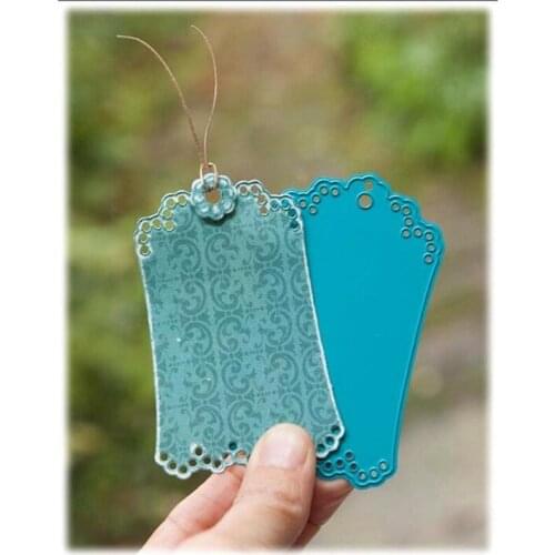 Cutting Craft Lace Paper Scrapbooking Gift Card Meta Tag Stencil Dies Embossing Cards Making Decorative Crafts
