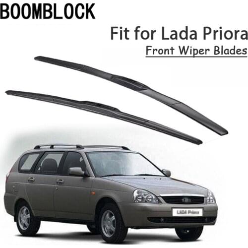 BOOMBLOCK 2PCS High Quality Front Windshield Wiper Blades For 2008-2013 Lada Priora Accessories