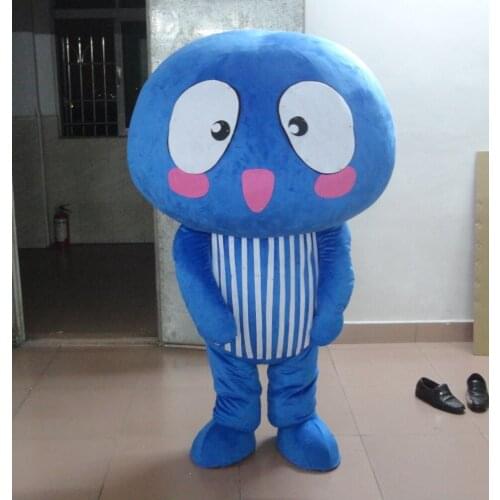 High quality blue mushroom mascot costumes hot sale color plant costumes for Halloween party costumes
