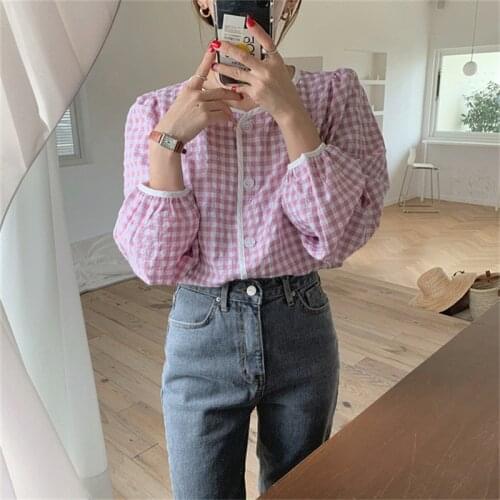 Alien Kitty Outwear Elegance New Plaid All Match Hot Shirts Cardigans 2021 Geometric Stylish Femme Chic Office Lady Casual Tops