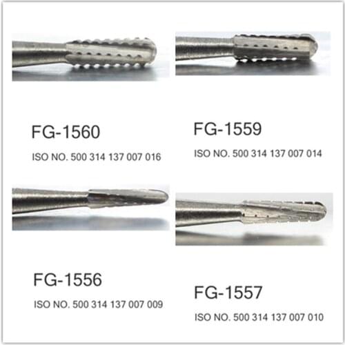 10 Pcs Dental product FG burs dental Lab Tungsten Carbide Burs FG1556#/FG1557#/FG1558#/FG1559#/FG1560