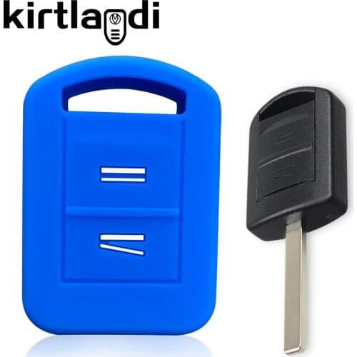 2 Button Silicone Key Case Cover Shell Keychain Holder for Opel Corsa C Meriva Astra G Car Key Cover Auto Accessories Protector