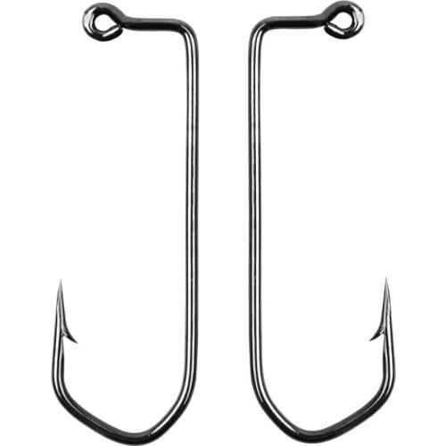 200pcs/lot Aberdeen Jig Fishing Hooks High Carbon Steel Fishing Hook Barbed 90 Degree for Crankhook Worm Lure Hook