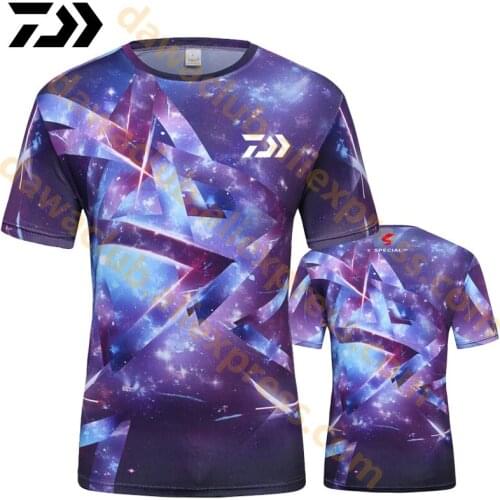 2022 DAWA Summer Fishing Tshirt Fishing Tee Outdoor Breathable Men Sports Golf Cycling Running Coolmax Quick Dry Fishing Clothes