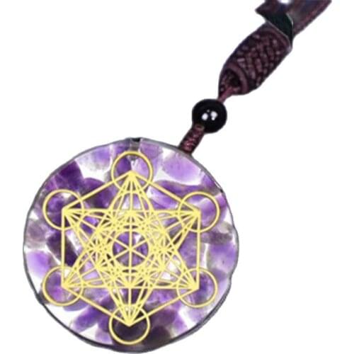 30mm High Quality Natural Stone Quartz White Crystal Pendant Pendulum Flower Of Life Pendants 7 Chakra Pendule Necklace Jewelry