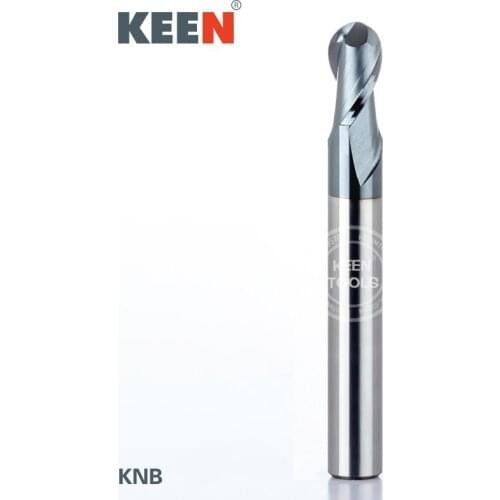 4/6/8/10mm Tungsten Steel Carbide Endmill Sprial Bits,Double Flutes Nano Coating CNC Metal Ball Nose Cutting Tools