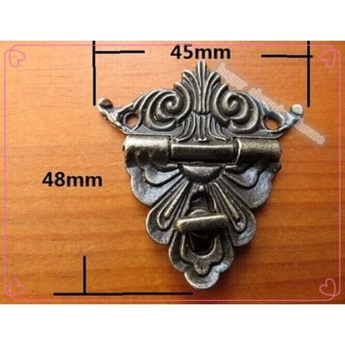 48*45MM antique wooden wine box buckle alloy lock button small box buckle