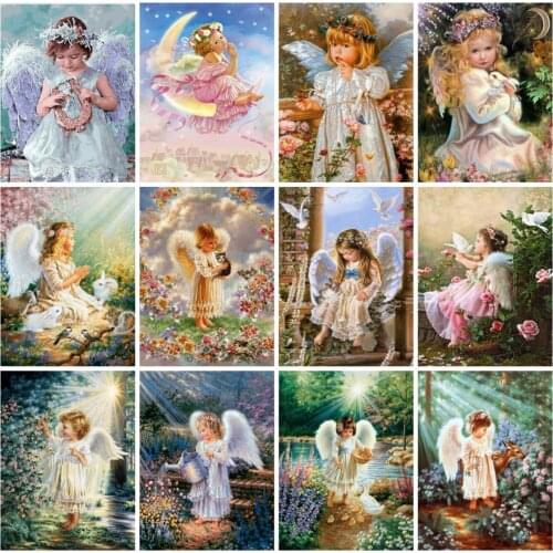 5d Diamond Painting Full Square/Round Girl 5d Cross Stitch Diamond Embroidery Sale Angel Rhinestones Handwork Hobby Home Decor