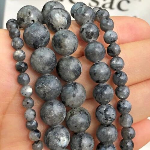 AAA Natural Stone Black Labradorite Beads Round Loose Spacer Beads For Jewelry Making DIY Bracelet Accessories 4/6/8/10/12MM