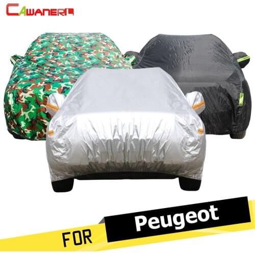 Cawanerl Auto Car Cover Sun Rain Snow Resistant Anti UV Cover For Peugeot 508 807 Partner RCZ 301 Tepee Bipper Expert Partner