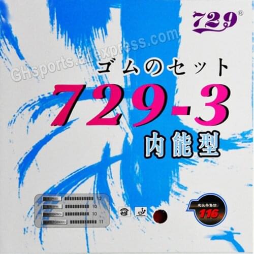 Friendship 729 729-3 (Thin Rubber + Thick China Sponge, Powerful Loop ) Pips-In Table Tennis Rubber with Ping Pong Sponge