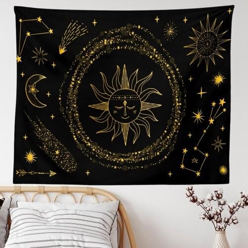 Hotmir Tapestry Black Wall Hanging Tapestry for Bedroom Aesthetic as Wall Art and Home Decor for Bedroom Living Room, Dorm Decor