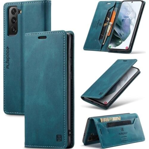 Magnetic Flip Leather Case For Samsung Galaxy S21 Plus S20 FE S10 S9 S8 Note 20 Ultra A42 A21S A51 Wallet Card Cover Coque Etui