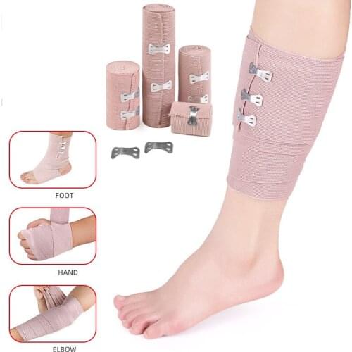 4.5m Medical No Adhesive High Elastic Bandage Wrap Tape For Elbow Knee Wrist Brace Support Pad Ankle Palm Shoulder First Aid Kit