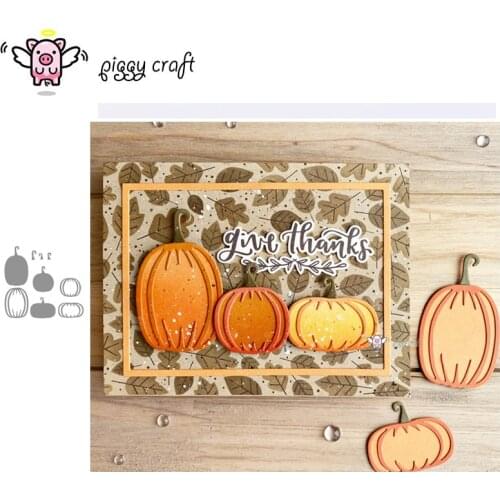 Piggy Craft metal cutting dies cut die mold Halloween pumpkin Scrapbook paper craft knife mould blade punch stencils dies