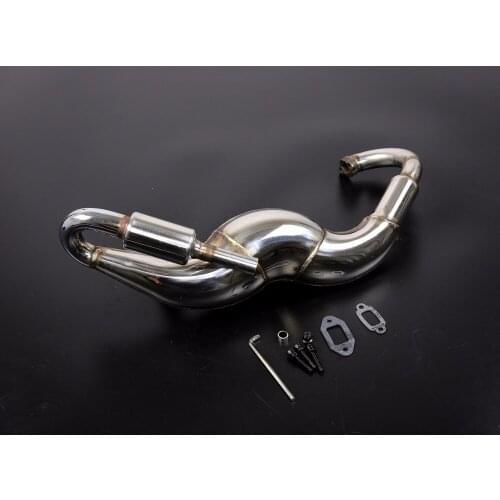 Metal Torque type exhaust pipe silencer for 1/5 HPI BAJA Rovan KM 5B 5SC 5T RC CAR GAS PARTS