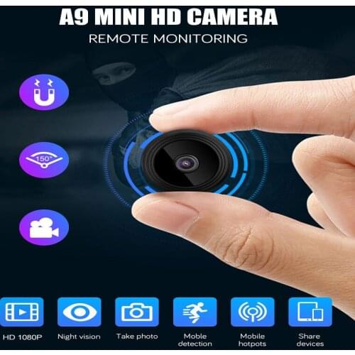 A9 1080P Mini Camera Wireless WiFi Network Surveillance Security Camera With Infrared Night Vision Remote Control Monitoring