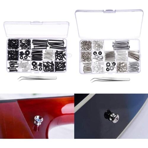 254pcs/set Guitar Screw Kit Assortment with Storage Box for Electric Guitar
