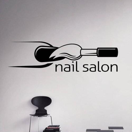 Nail Salon Wall Decal Manicure Vinyl Wall Sticker Home Decor Beauty Salon Mural Interior Office Window Wall Art Decor DIY ZW427