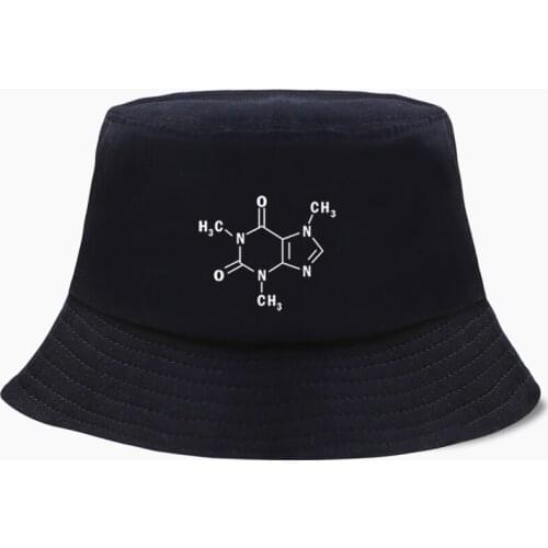 The Big Bang Theory Panama Bucket Hat Caffeine Molecular Formula Sheldon Women Fishing Hats Bob Fisherman Outdoor Sunscreen Cap