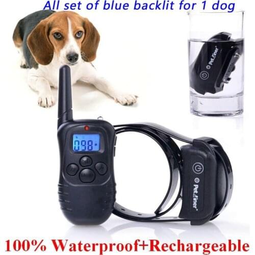 JANPET 998DB Rechargeable and Waterproof Remote Dog Electronic Shock Training Collar with LCD display For Pet Trainer