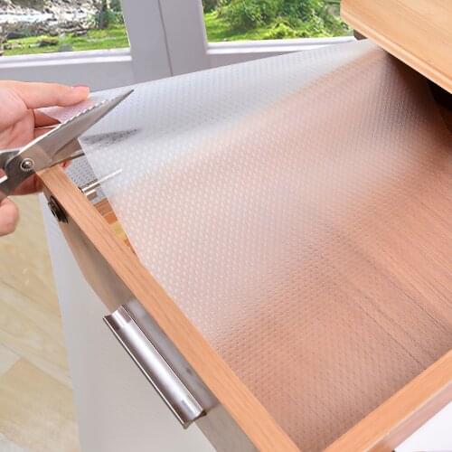 New Clear Waterproof Shelf Drawer Liner Cabinet Non Slip Table Cover Mat Non Adhesive For Kitchen Cupboard Refrigerator Liner