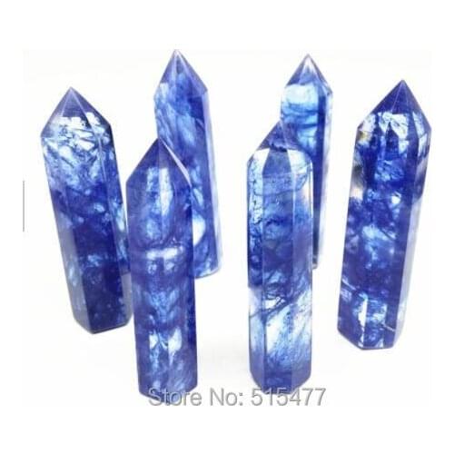 Sale Cosmetology blue melting stone crystal massage points/ melting stone quartz points for gift