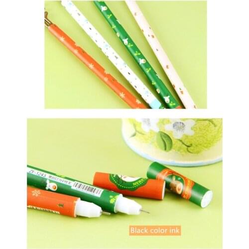 Point Merry Christmas pen Elk ballpoint black color ink pens decoration stocking Gift school party supplies