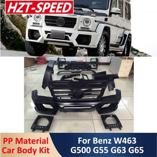 W463 Wide Type Car Modification Body Kit PP Unpainted Front Rear Bumper Fender Parts Protector For Benz W463 G500 G55 G63 G65