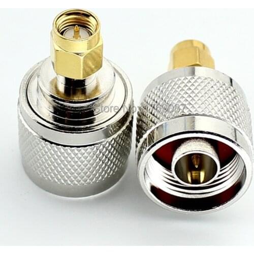 10PCS N Male Plug to SMA Male Plug Straight RF Coaxial Connector Adapter