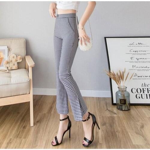 Smlinan Women's Plaid Trousers