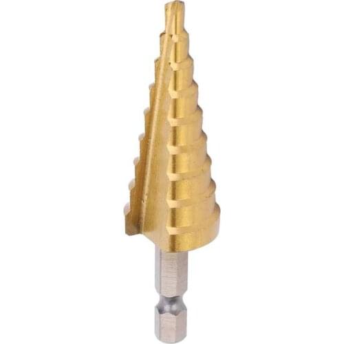 HSS Step Drill Bit Multiple Hole Tapered Reaming Straight Groove Hand Tools 4mm~20mm DIY Woodworking Tools