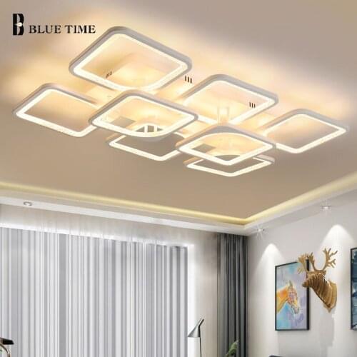 Surface Mount LED Chandelier Lights For Living Room Kitchen Dining Room Home Indoor Lighting Ceiling Chandelier Luminaires White