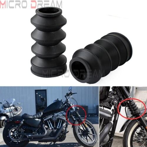 2pcs Motorcycle 39mm Forks Guard Black Fork Shock Gaiters Gators Boots for Harley Sportster XL883 XL1200 48 72 SuperLow Iron