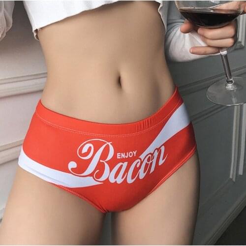Sexy Letter Printed Cotton Womens Underwear Sports Stretch Seamless Panties Hips Abdomen Mid-Waist Female Briefs Lingerie